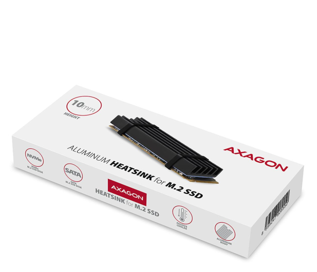Axagon Chłodnica aluminiowa pasywna do dysku M.2 SSD 10mm - 1185581 - zdjęcie 4